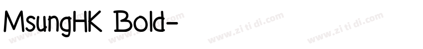 MsungHK Bold字体转换